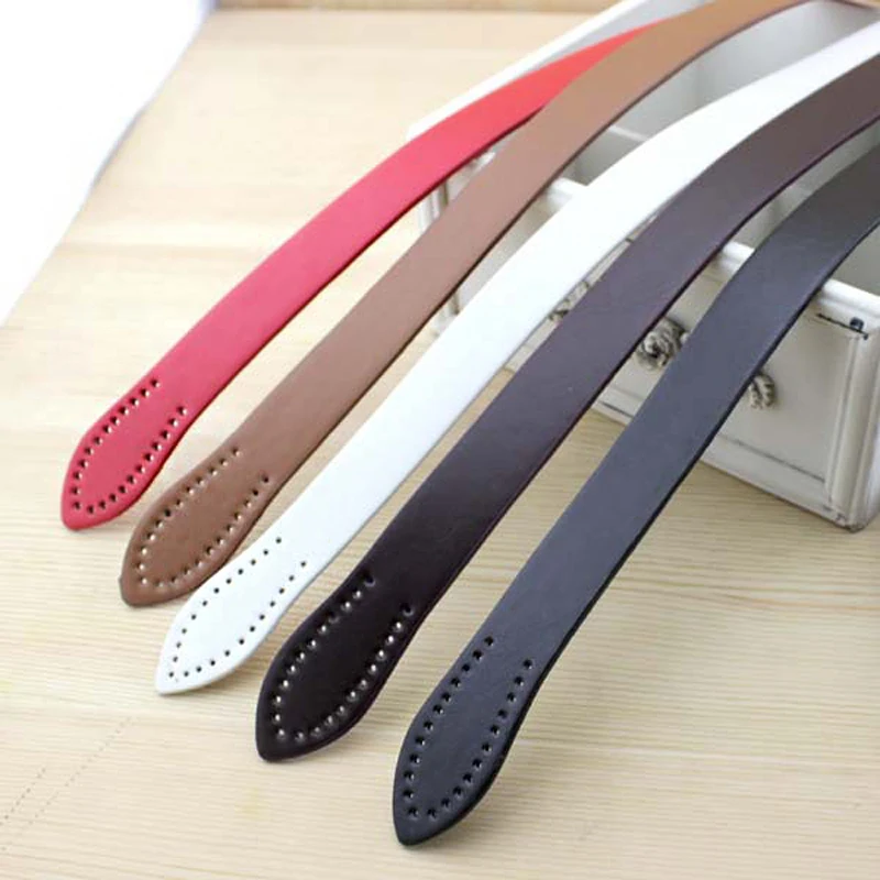 2PCS 60cm Leather Handles Durable Shoulder Bags Detachable Belt Women Girls Leaf Handle DIY Handmade Replacement Handbag Strap