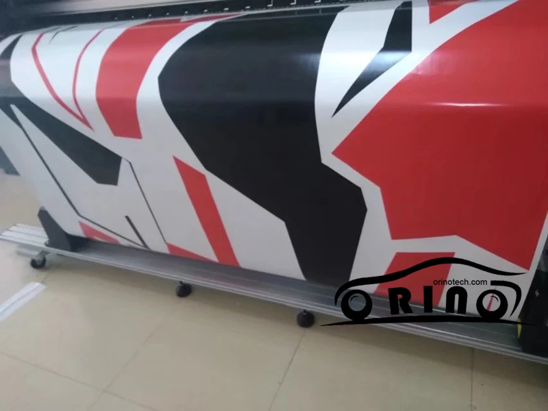 Jumbo Large Black Red White Vinyl Wrap Camouflage Car Sticker Printed Camo Graphics Motorcycle Truck Wrapping Decal Air Release