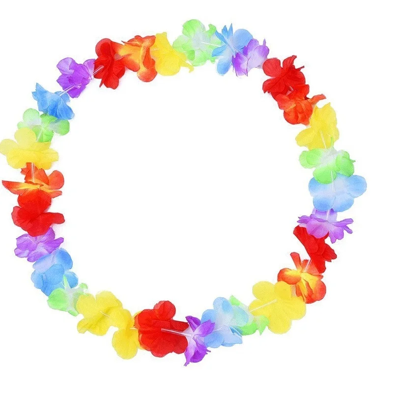 500pcs Free Shipping Colorful Hawaiian leis Garland Necklace Fancy Dress Party Hawaii Beach Fun Party Supplies wa2987