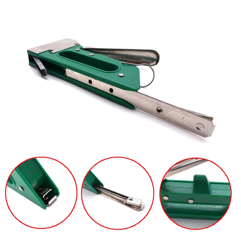 Manual Heavy Duty Hand Nail Gun Furniture Stapler For Wood Door Upholstery Tacker Tools