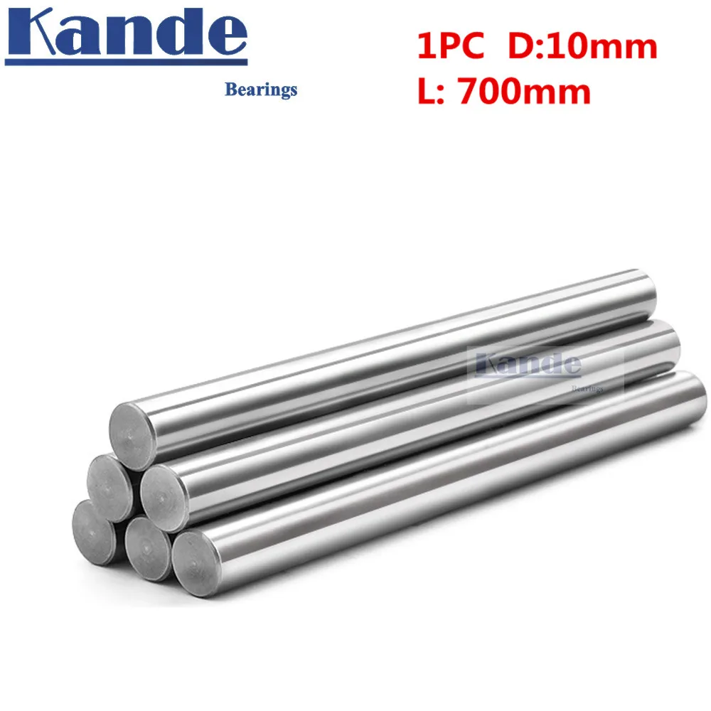 Kande Bearings 1pc d:10mm 650mm 700mm 750mm 800mm 3D printer rod shaft 10 mm linear shaft chrome plated rod shaft CNC parts