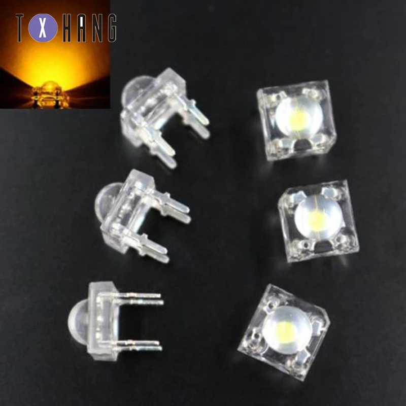 20/50/100PCS 5mm Piranha White/Red/Blue/Green/Yellow Clear F5 LED Diodes Light Bulb colourful