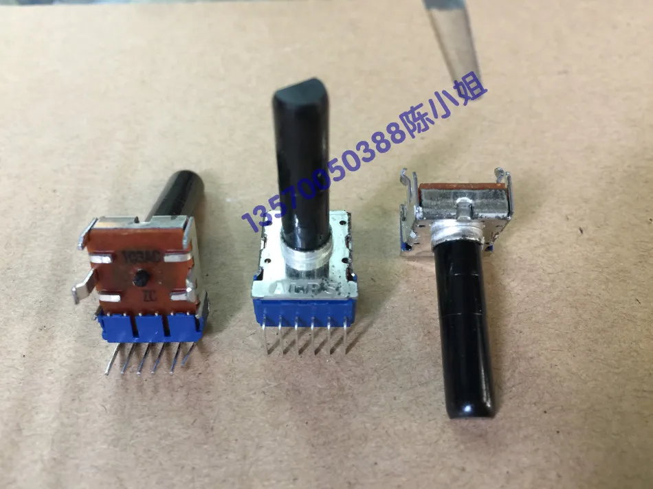 

3pcs for ALPS alpine RK12L1230C2Ll double connected 6 foot potentiometer A10K with midpoint shaft 23