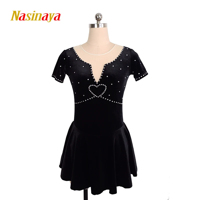 Women's Figure Skating Competition Dress Children's Rhythmic Gymnastics Dance Performance Short Sleeved Dress