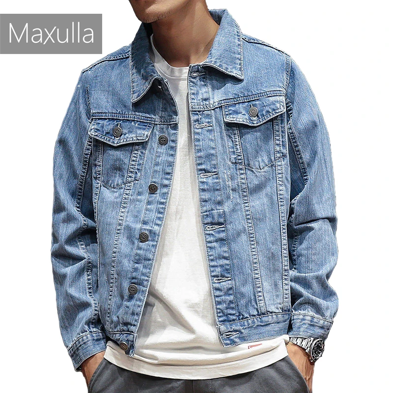 

Autumn Men's Denim Jackets Men Retro Long Sleeve Jean Jackets Outdoor Streetwear Cowboy Coats Windbreaker Jacket Man Clothing