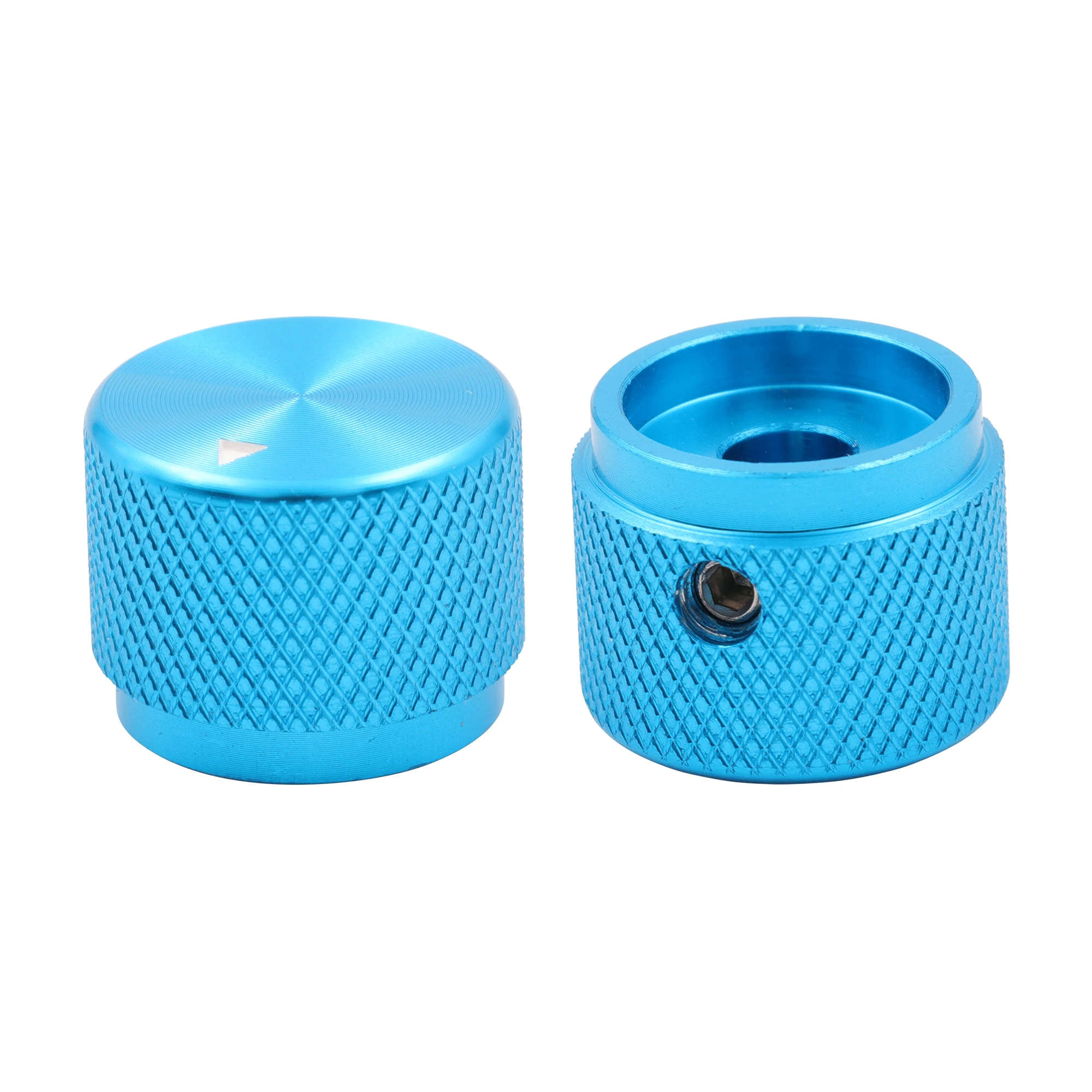 1pc 20x15,5mm CNC Gefräste Solide Aluminium Potentiometer Knopf für Audio Verstärker Radio Gitarre AMP Effekt Pedal stomp Box DIY – Detail 6