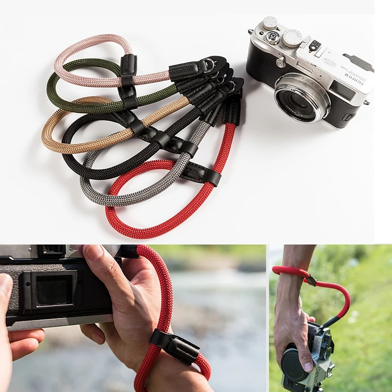 Handmade nylon Digital Camera Wrist Hand Strap Grip Paracord Braided Wristband for Fuji X-S10 T30 X-T2 X-100V X-T4 X-T200 X-A7