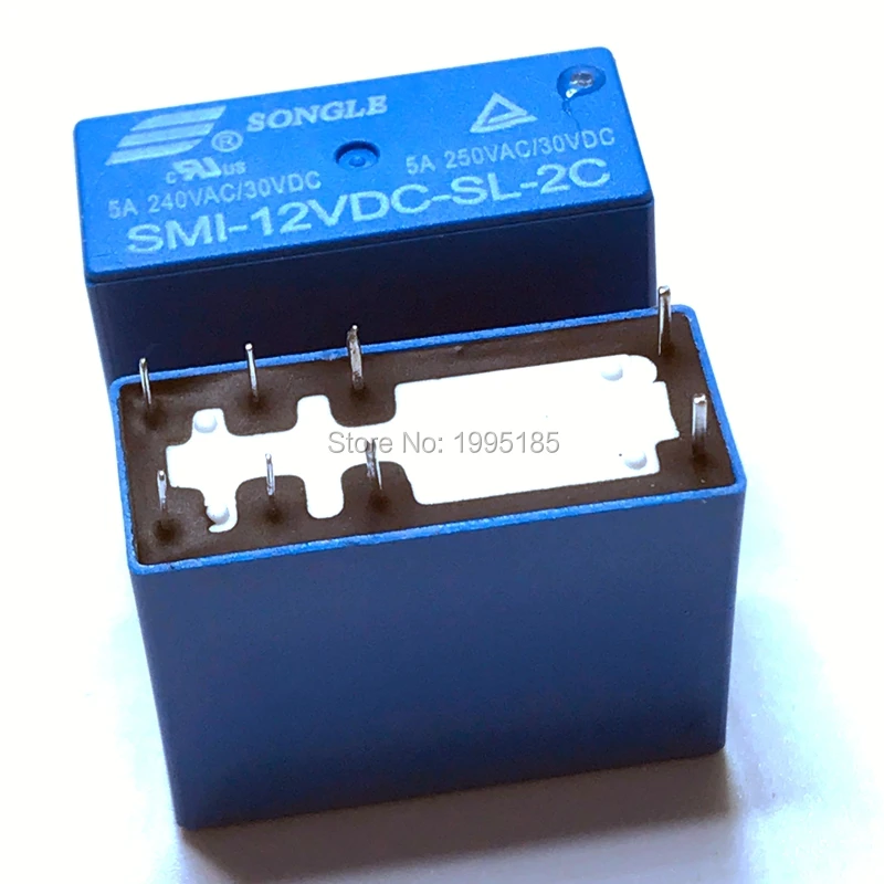 2PCS SMI-05VDC-SL-2C SMI-12VDC-SL-2C SMI-24VDC-SL-2C 8pin 5A 250VAC/30VDC 05 12 24 VDC Power Relay New Original