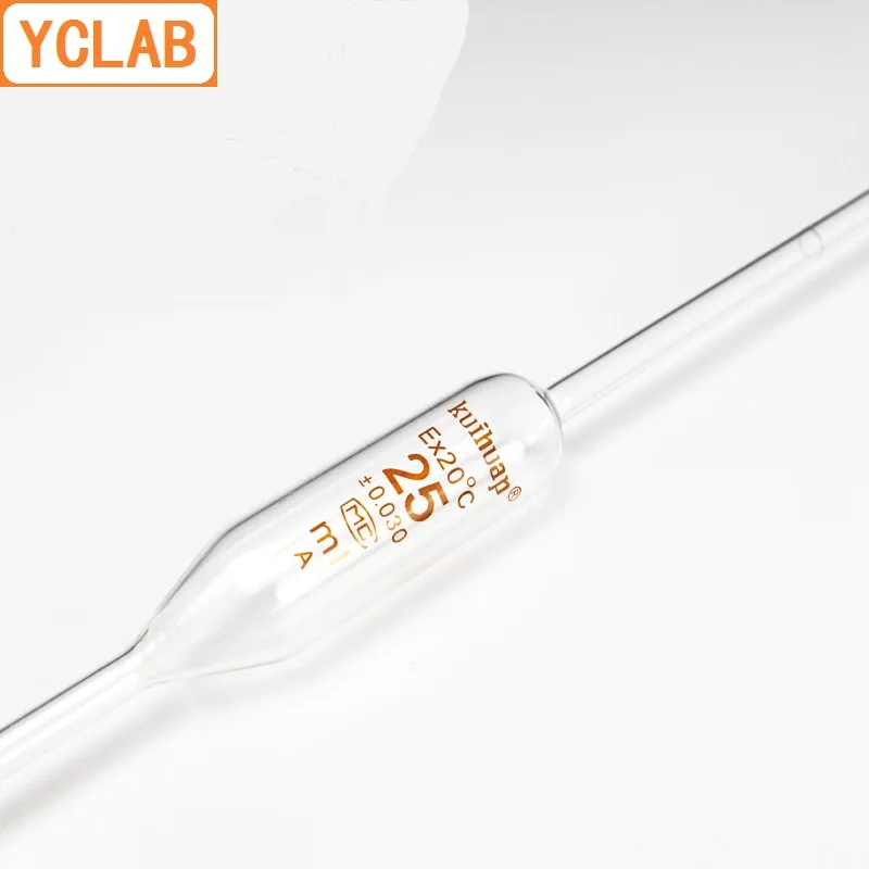 YCLAB 50mL Volumetric Pipettes Glass Class A with One Mark and Belly Laboratory Chemistry Equipment