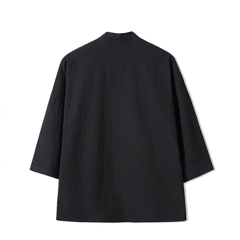 Mens Jacket Coat Zomer Kimono Vest Jas Japan Vintage Windjack Met Riem Mannelijke Jassen Kleding Chinese Stijl Kimono Kaart