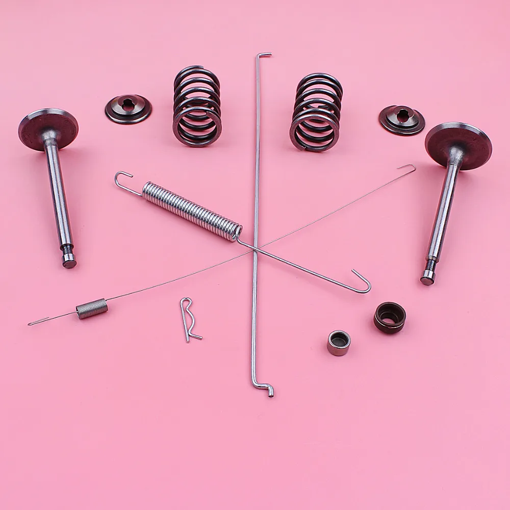 Intake Exhaust Valve Governor Link Rod Return Spring Set For Honda GX390 13HP GX 390 Stem Seal Cap Lawn Mower Engine Spare Part