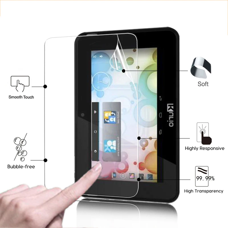 

Premium Anti-Scratched HD lcd Glossy screen protector film For kurio 7S 7.0" tablet front high clear screen protective films