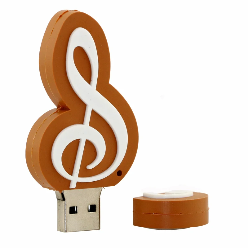 الكرتون محرك فلاش Usb لطيف ملاحظة دي Musique Usb فلاش القلم محرك الملاحظات الموسيقية 4GB/8GB/16GB/32GB/64GB فلاش القرص