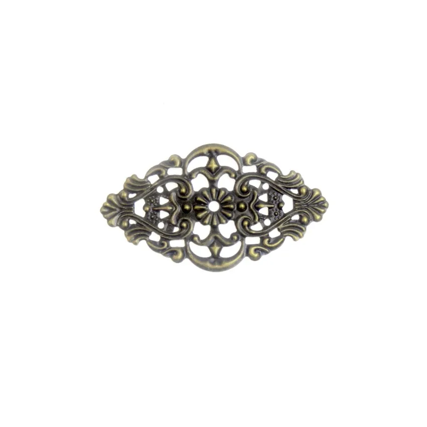 Retail 10PCS Antique Bronze Color Metal Filigree Wraps Connectors Crafts Gift Decoration DIY Jewelry Findings