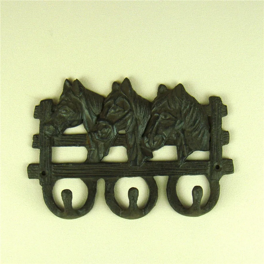 

Vintage Cast Iron Horse Stable Key Hook Metal Pony Wall Hanger House Decor Craftworks Embellishment Accessories Paddock Present