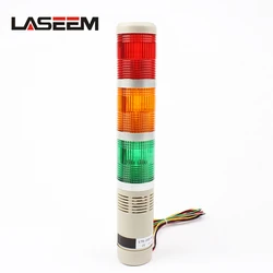 Lámpara de seguridad de 12V/24V CC, luz de advertencia de señal de Torre Industrial, Flash rojo, verde y amarillo, LTA-205 CA 110V 220V