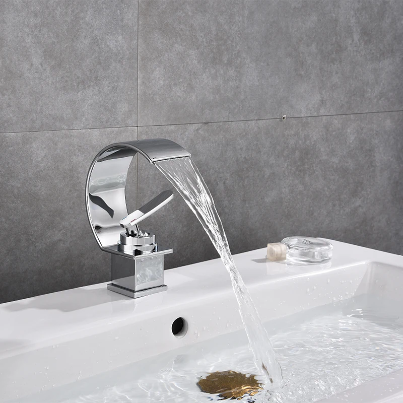 Imagem -03 - Bakala Shipping Cachoeira Bacia Torneiras Único Punho Torneira de Bronze Quente e Fria do Banheiro Misturadora Torneira da Pia Br2023a30c