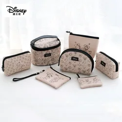 Hot Disney Minnie Mickey Bag Diaper Mummy Bag Women Cosmetic Set Wallet Purse Baby Care Travel Bags 6 pcs Girls Gift