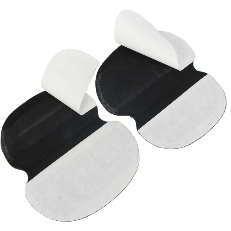 Almohadillas desechables de algodón para el sudor, desodorantes para axilas, antitranspiración, absorbentes, herramientas de maquillaje, color negro, 20 piezas