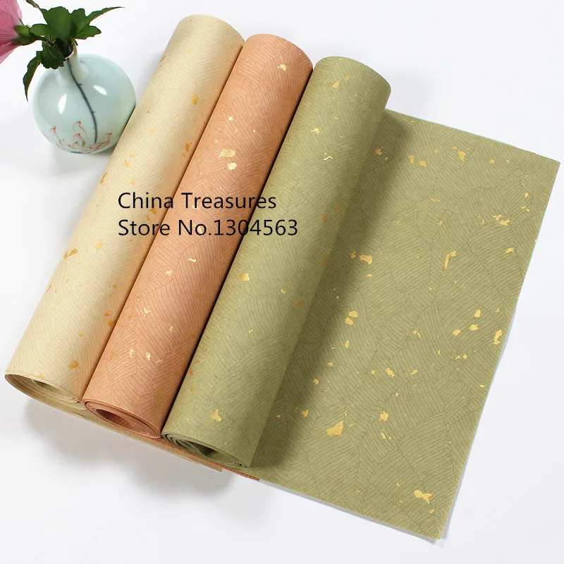 10sheets/lot,Chinese Batik Xuan Paper With Pattern and Glitter Rice Paper Calligraphy Writing