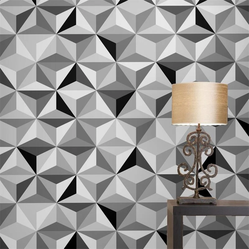 

wellyu papel de parede New Papel de parede triangle abstract simple wallpaper Bar club KTV barber shop clothing store wall paper