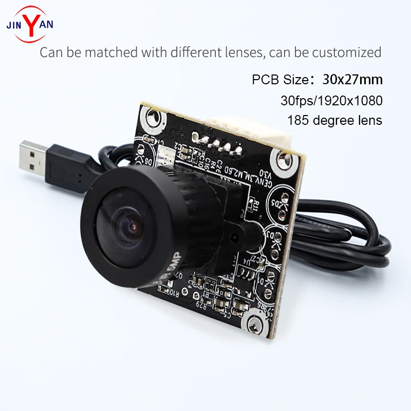 

2 megapixel HD fisheye 185 degree USB camera module ov2710 Super wide angle module Support 360 degree panoramic lens