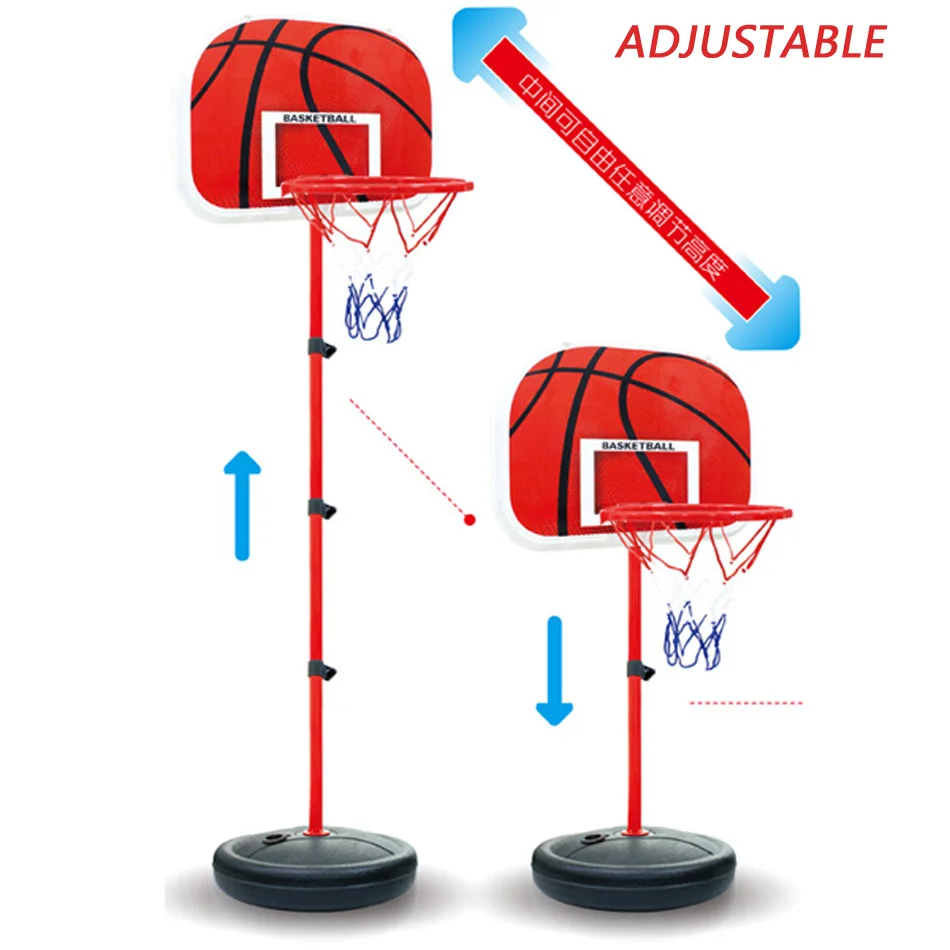 Outdoor Indoor Sport Basketball Playing Toy Set Adjustable Stand Basket Holder Hoop Goal Game Mini Child Yard Game Boy Toys Gift