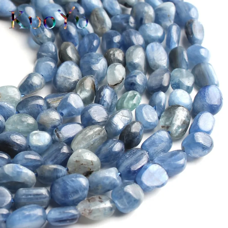 6-8mm Natural Irregular Blue Kyanite Stone Beads Loose Spacer Beads For Jewelry Making DIY Bracelet Necklace 15\