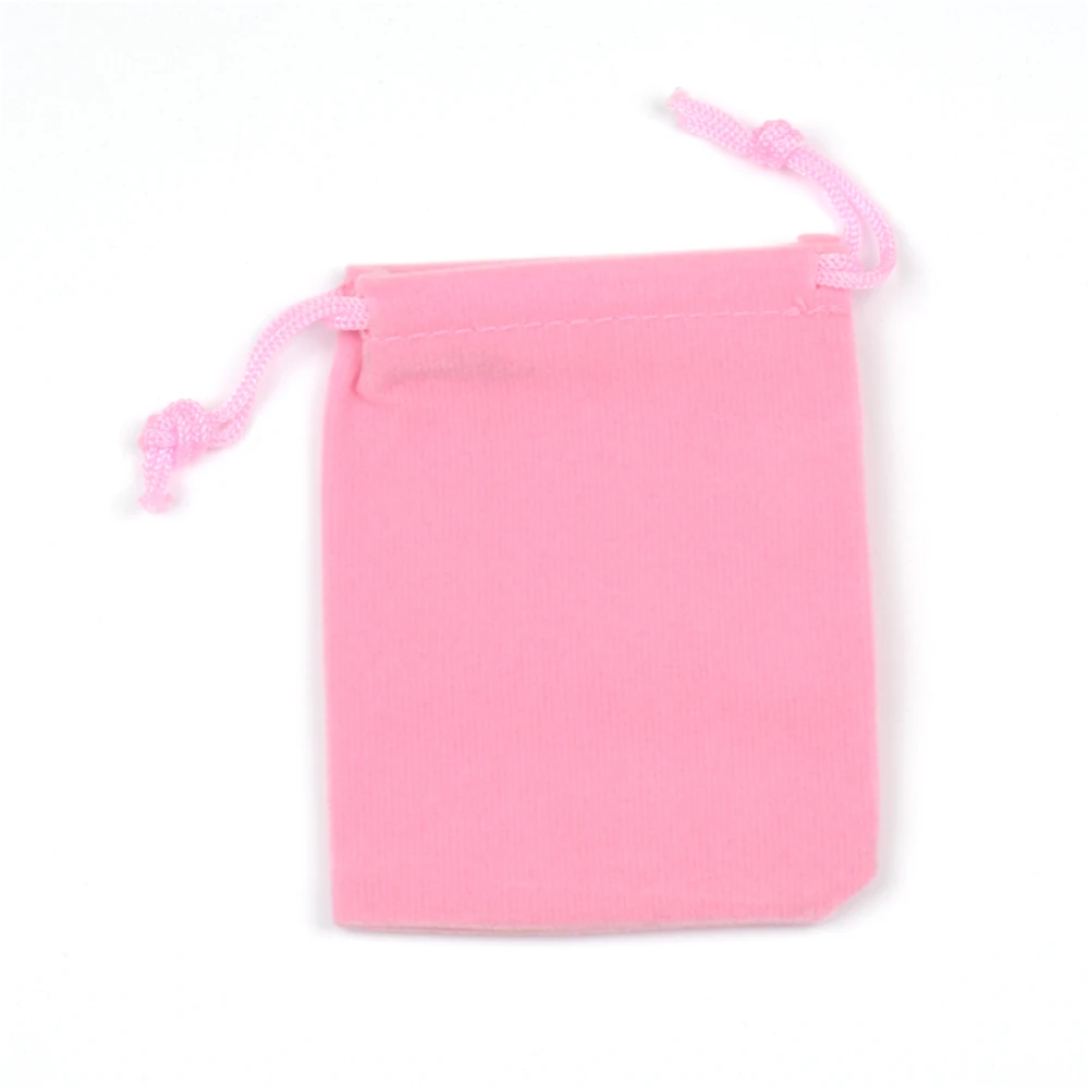 7x9cm 50pcs/lot Small Pink Velvet Bags Favor Wedding Gift Bag Cute Jewelry Pouch Drawstring Gift Bag