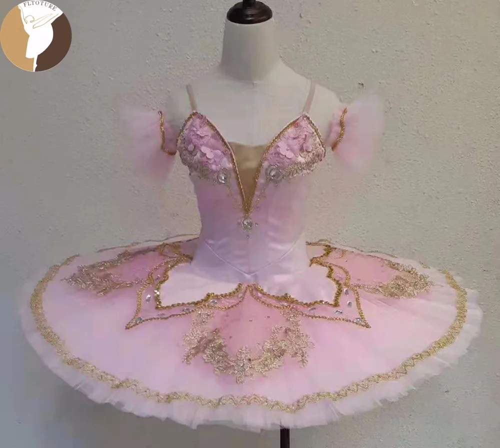 FLTOTURE Sleeping beauty Costumes For Sale Adult Pink Ballet Tutus Child Ballet Competition Pancake Platter Tutu Dresses