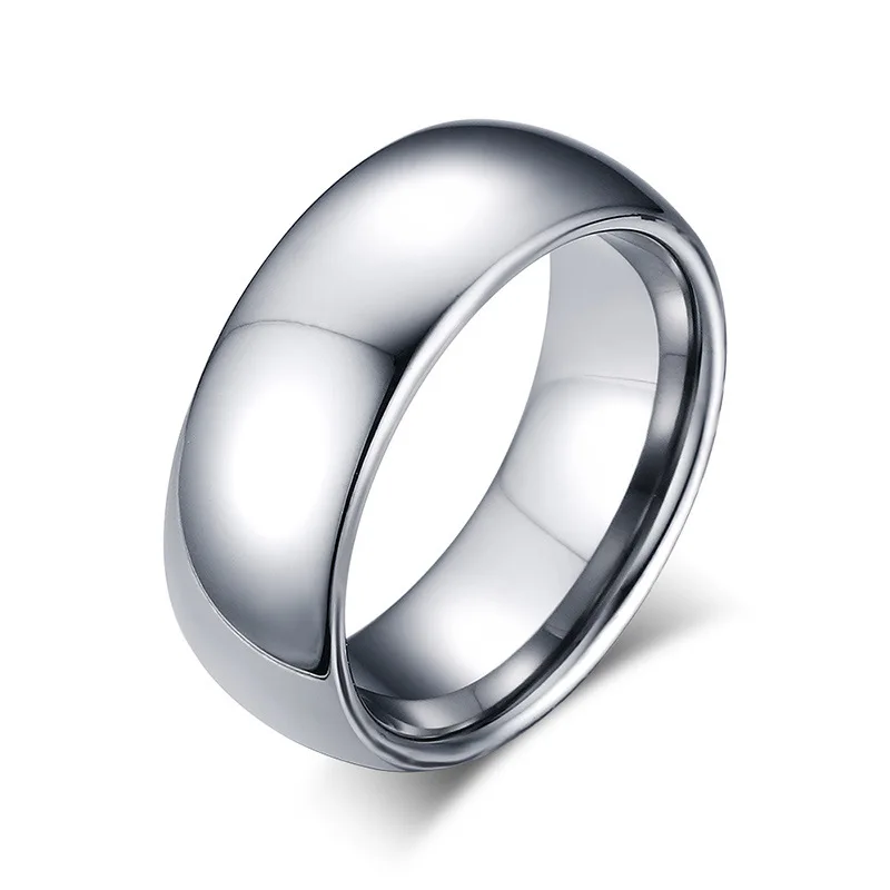 Qianbei 8mm Classic Wedding Ring for Men Women Three Color Stainless Steel US Size 6-12