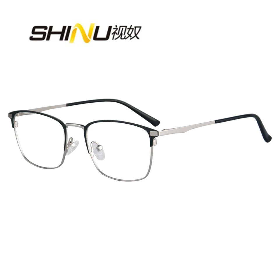 

SHINU brand Progressive Multifocal Reading Glasses Men CR39 lens Customized Degree Photochromic Sunglasses as buyer prescription