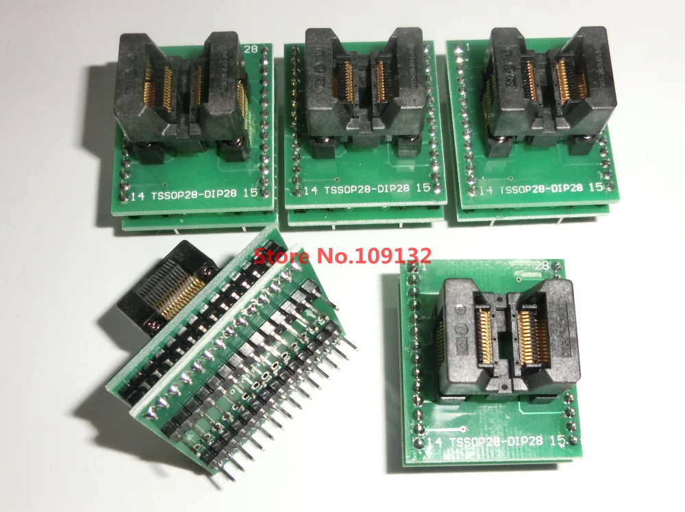 TSSOP28 to DIP28 Adapter TSSOP20 TSSOP24 TL866A TL866CS programmer adapter SSOP28 to DIP28 IC Test Socket adapter 0.65mm Pitch