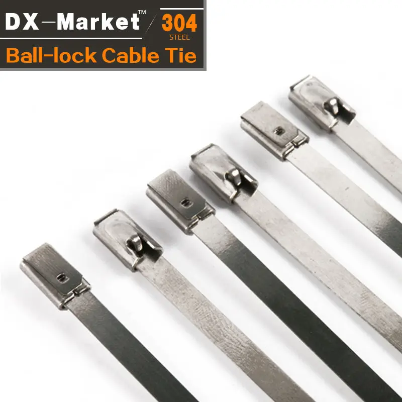 

5*800 , 100pcs , good quality ball self-locking cable tie , 304 stainless steel hasps