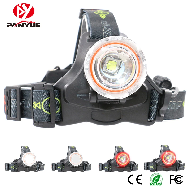 PANYUE Headlight 1000 Lumen headlamp COB LED Head Lamp Flashlight Torch Lantern Front Head Lights for Camping Hiking Jogging