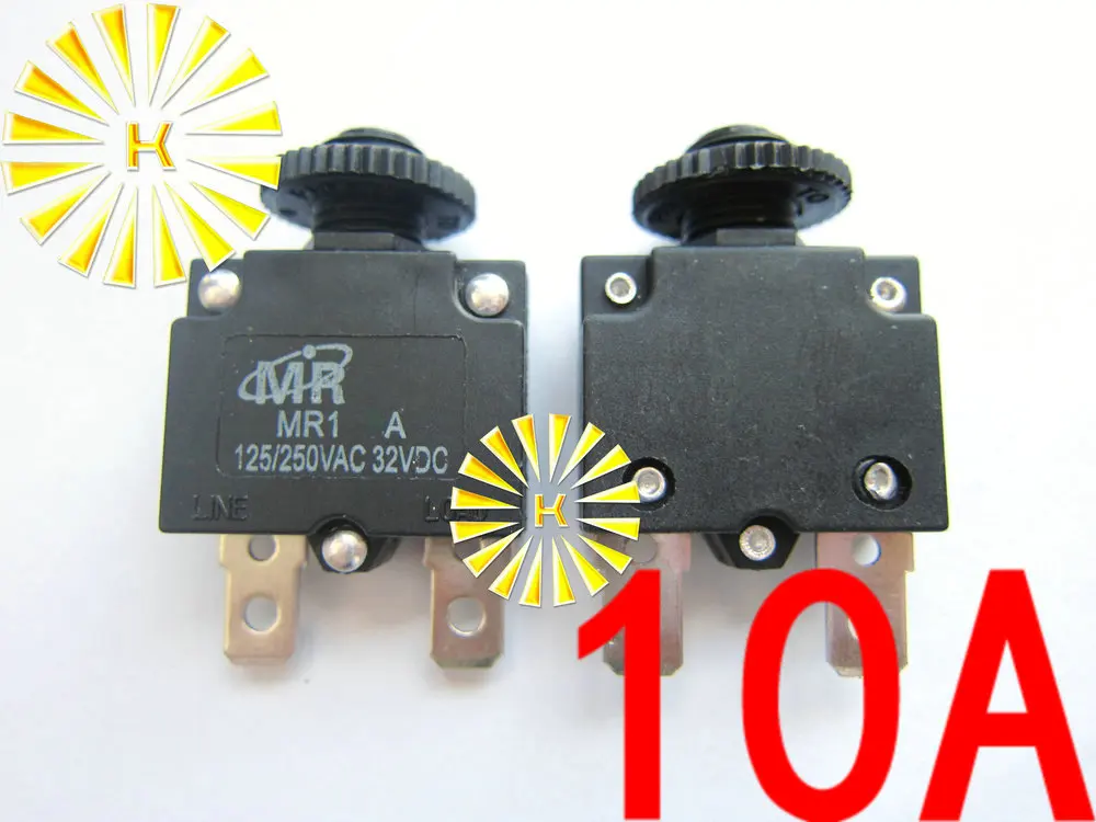 10PCSx MR1 3A 4A 5A 6A 7A 10A 12A 15A Circuit Breaker ST-1 Overload Protection Switch WP-01 Over current Protector FREE SHIPPING