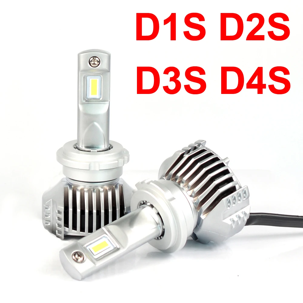 

1 Set D1S D2S D3S D4S P12 Car LED Headlight Super Bright 0.72MM NO Blind Area W/ Driver Front Lamps Bulbs 6K White 90W 13000LM