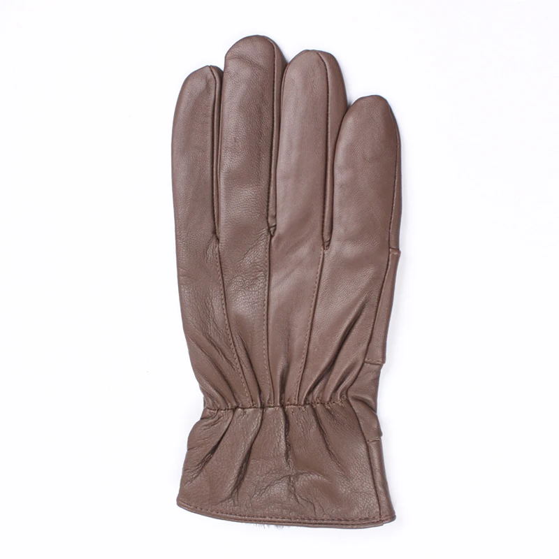 Genuine Leather Gloves New Winter Men Gloves Warm Soft Men\'s Sheep Hair Lining Sheepskin Glove Mittens