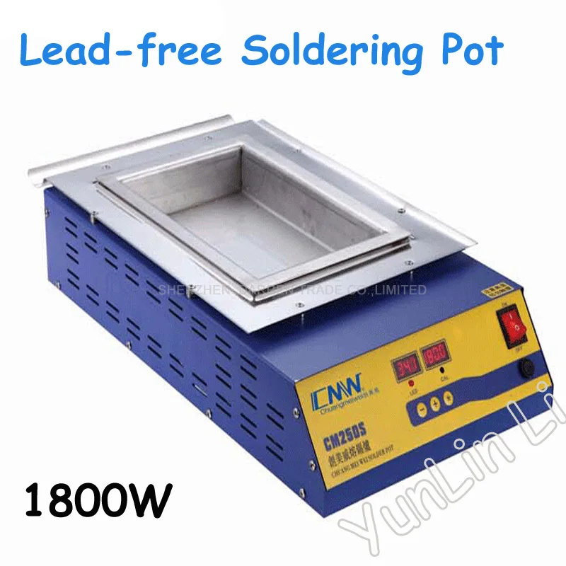 220V 110V 1800W Solder Pot Tin Melting Furnace Thermoregulation Soldering Desoldering Bath CM-250S