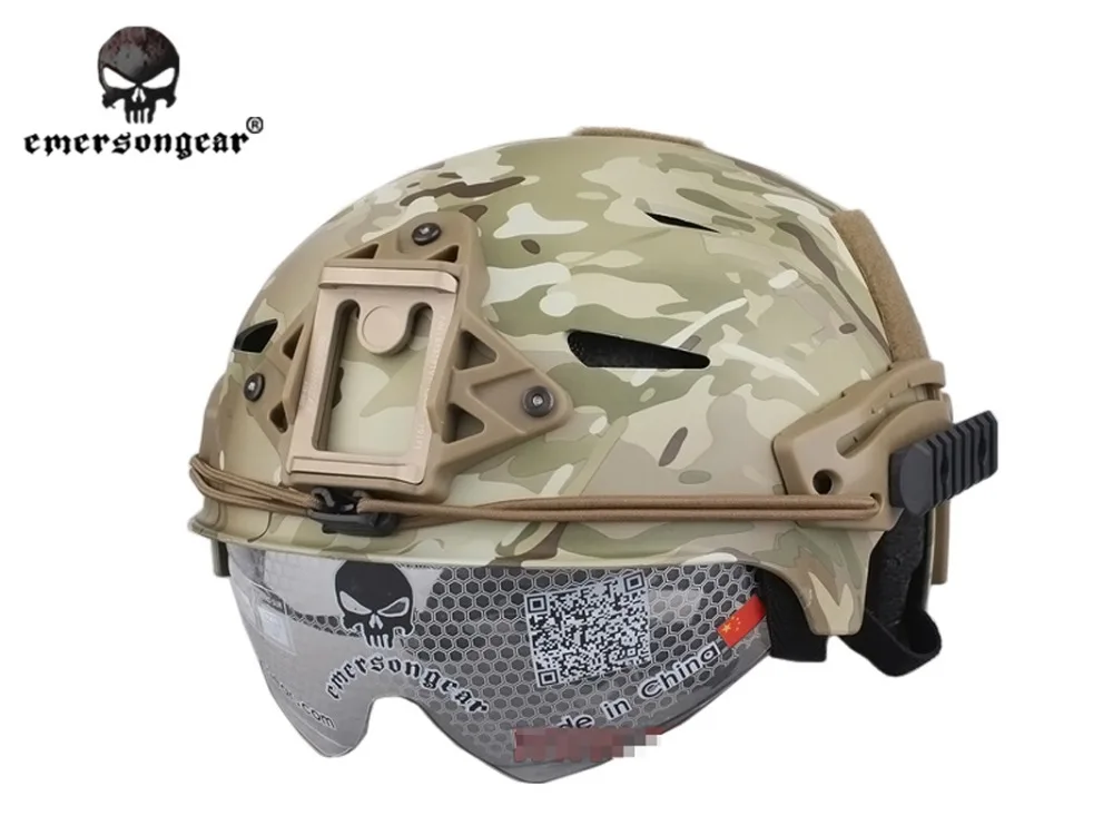 Emersongear-bat helmet for airsoft combat, with glass, em8981