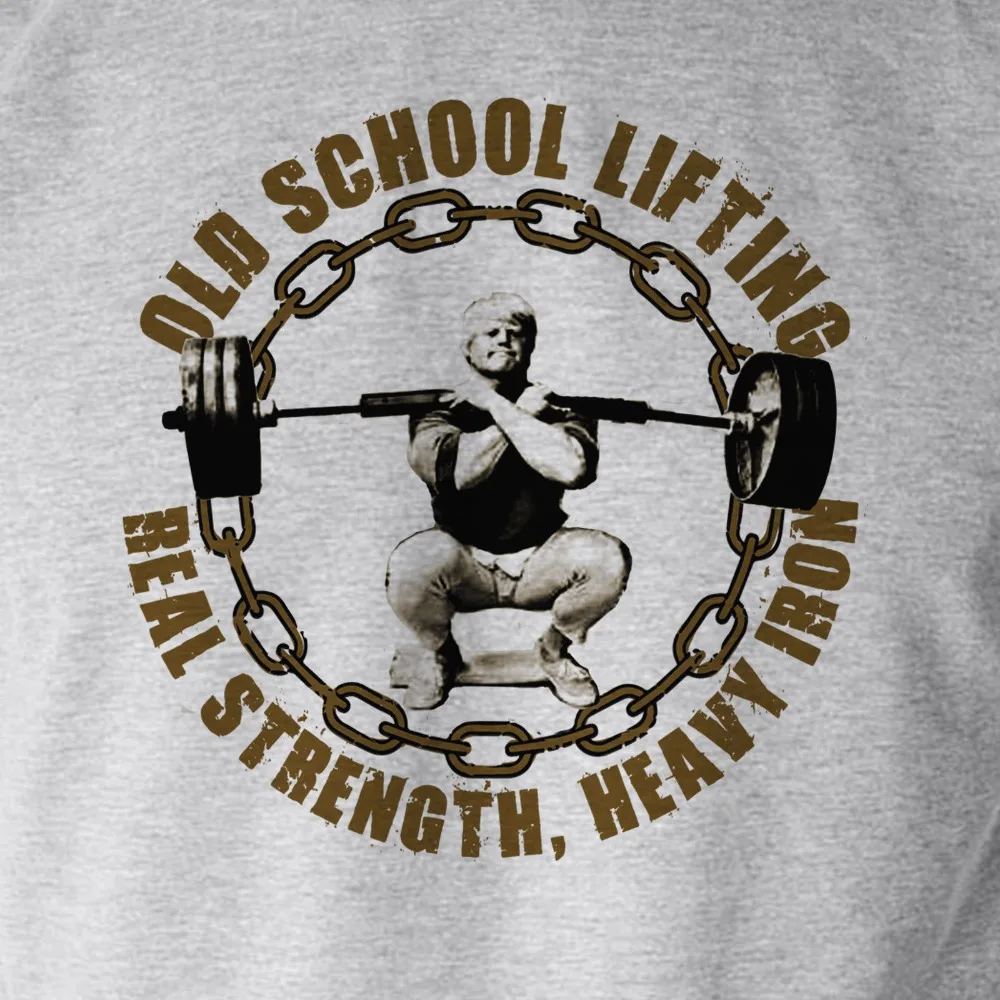 Old School Training Strongman Power Lifting Bodybuilding Pumping Iron Cross Fit 2019 New Fashion O Neck Slim Fit Skate T Shirt