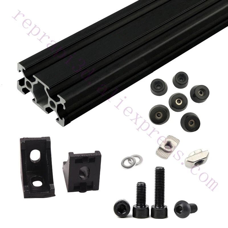 

Free DHL shipping, Black AM8 3D Printer Aluminum Extrusion Metal Frame Full Kit w/ Nuts Screw Bracket Corner F/ Anet A8 upgrade