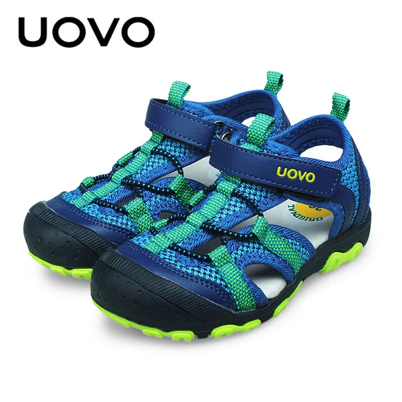 UOVO Summer Boys Sandals Zapatos Flat Space Leather Child Slippers  Size25-34 Flip Flops Kids Beach Shoes