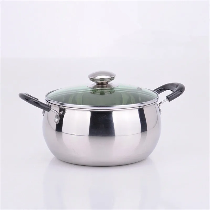 1pcs 18/20/22CM stainless steel soup pot non stick cookware set pans pots saucepan cooking with a lid