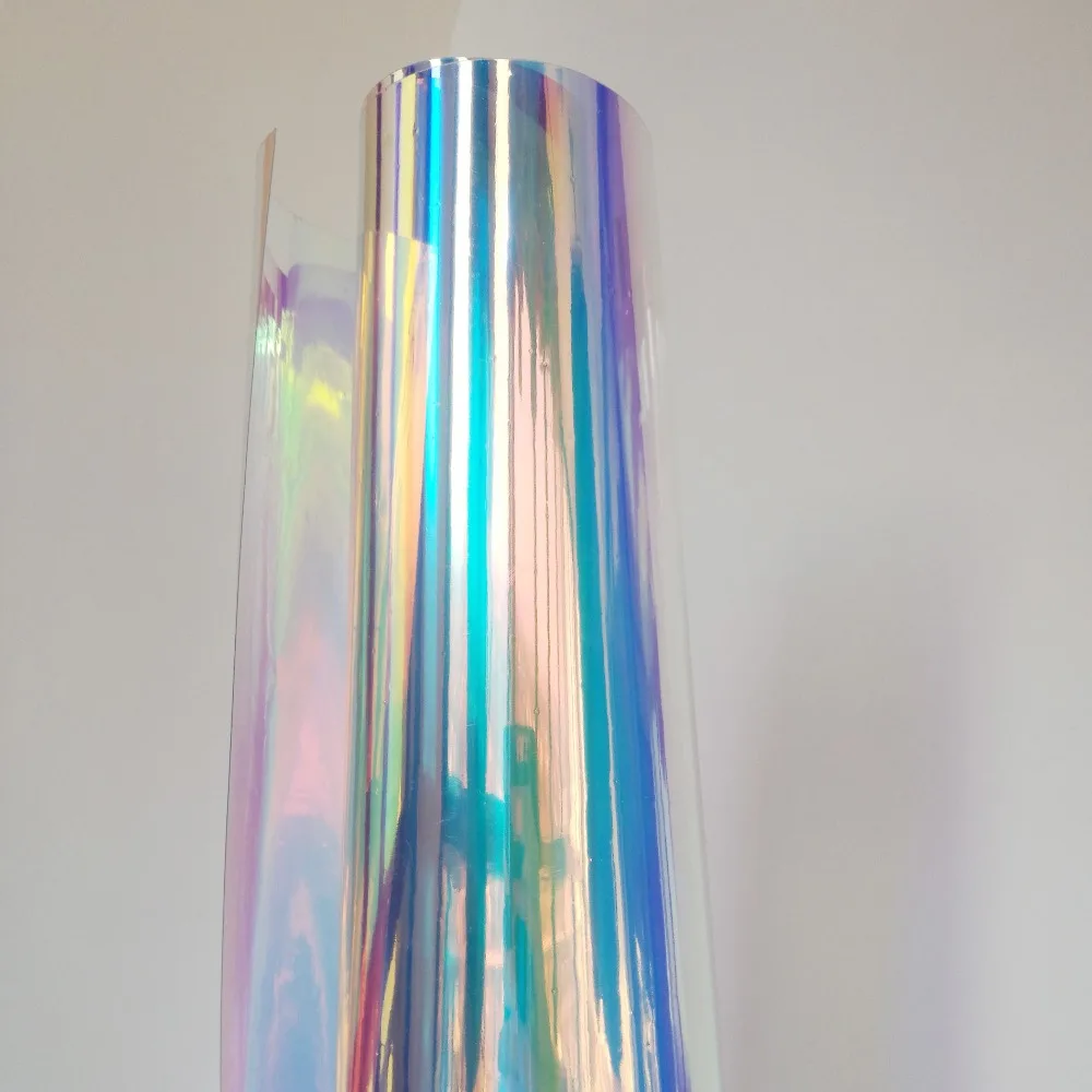 SICODA 137x30cm iridescent PVC bag material 0.1mm thickness waterproof background for web celebrity photograph needs
