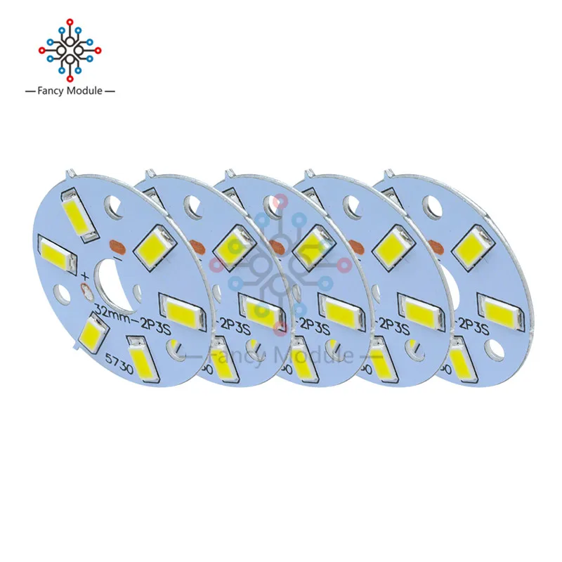 10 sztuk Super jasne SMD5730 Led Light PCB 12V 100LM/W płyta lampy 3W żarówka LED biała