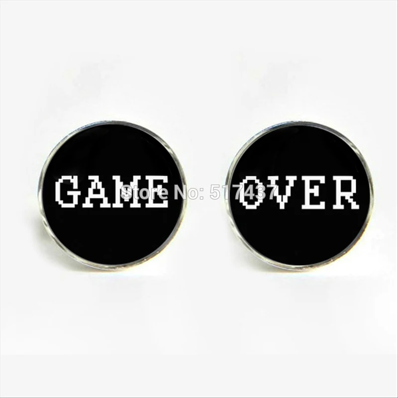 

2017 wholesale Game Over Cufflinks Game Over Cuff links Game Cufflink Men Cufflinks High Quality