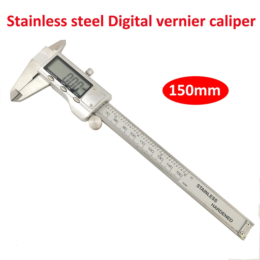 Stainless steel Caliper Digital vernier caliper  0-150MM 6 inch 0.01mm digital display electronic ruler length measuring tools