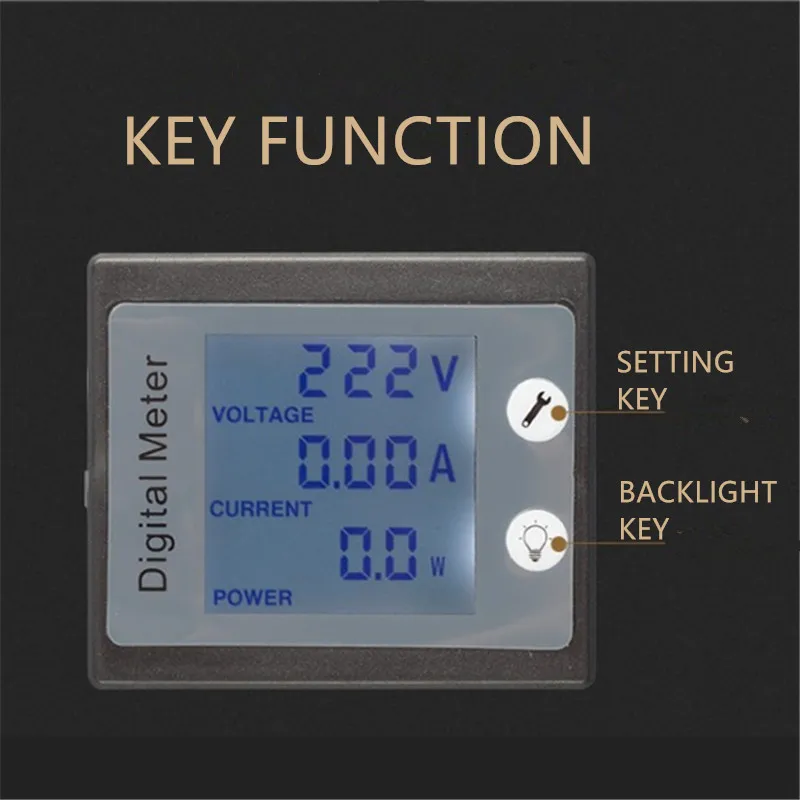 AC Single Phase Digital Panel Voltmeter Ammeter 220V 100A Voltage Current Energy Electricity Kwh Meter PZEM-0 11 with CT Coil