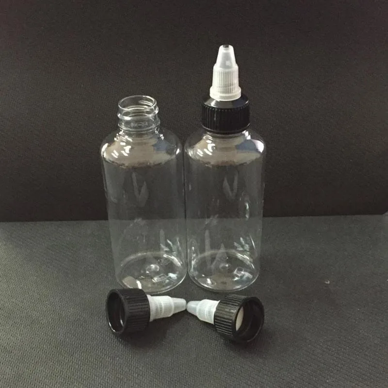 PET Beak Bottles 100ml Transparent Pen Shape Refillable Bottles E juice Plastic Beak Bottles With Screw Twist Off Caps